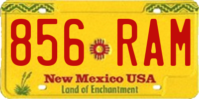 NM license plate 856RAM