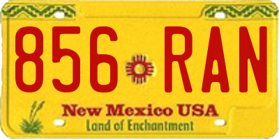 NM license plate 856RAN