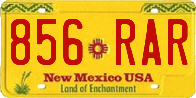 NM license plate 856RAR