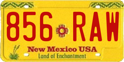 NM license plate 856RAW