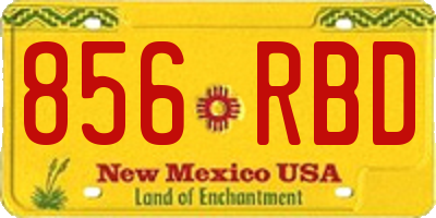 NM license plate 856RBD