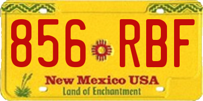 NM license plate 856RBF