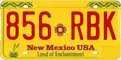 NM license plate 856RBK