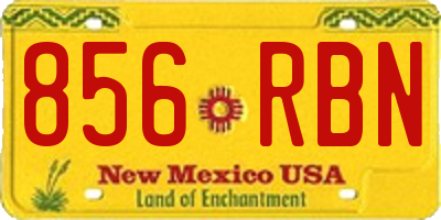 NM license plate 856RBN