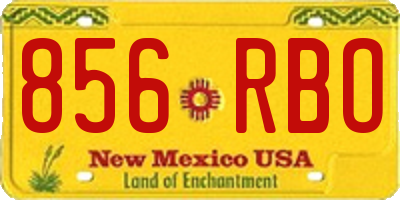 NM license plate 856RBO