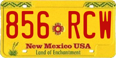 NM license plate 856RCW