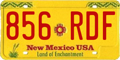 NM license plate 856RDF