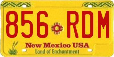 NM license plate 856RDM