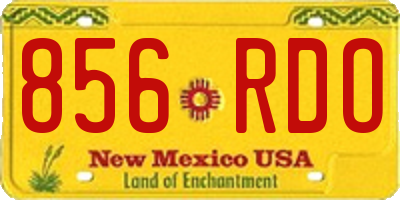 NM license plate 856RDO