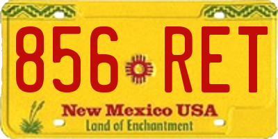 NM license plate 856RET