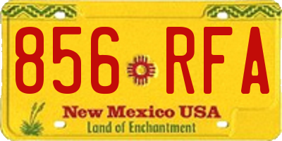 NM license plate 856RFA