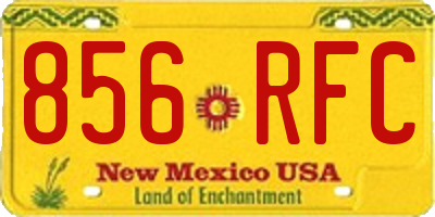 NM license plate 856RFC