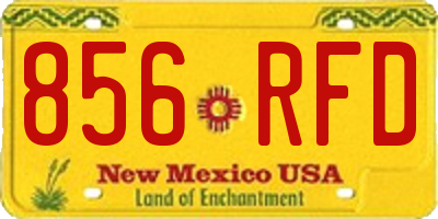 NM license plate 856RFD