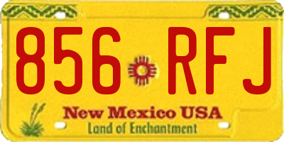 NM license plate 856RFJ