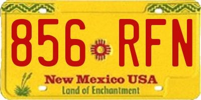 NM license plate 856RFN