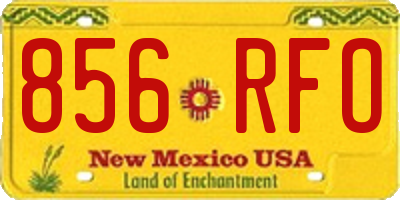 NM license plate 856RFO