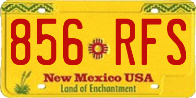 NM license plate 856RFS