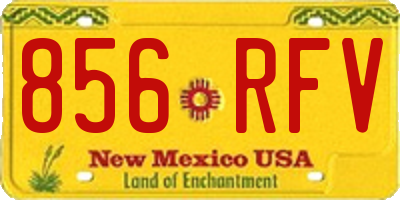 NM license plate 856RFV