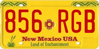 NM license plate 856RGB