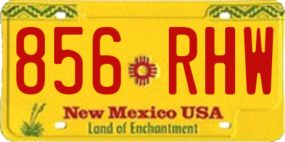 NM license plate 856RHW