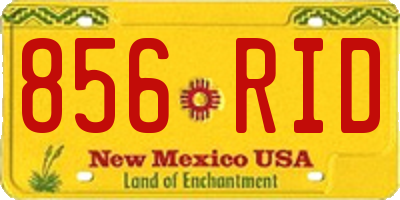 NM license plate 856RID