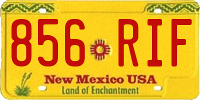 NM license plate 856RIF