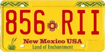 NM license plate 856RII