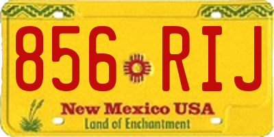 NM license plate 856RIJ