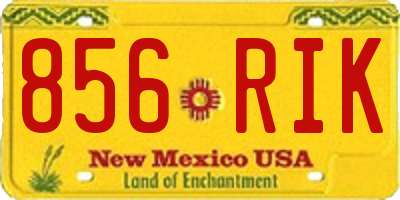 NM license plate 856RIK