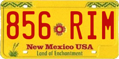 NM license plate 856RIM