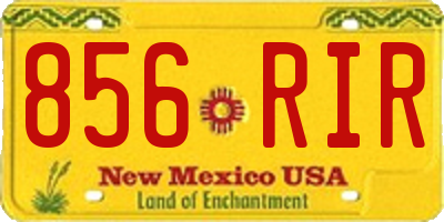 NM license plate 856RIR