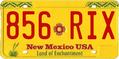 NM license plate 856RIX