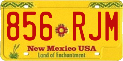 NM license plate 856RJM