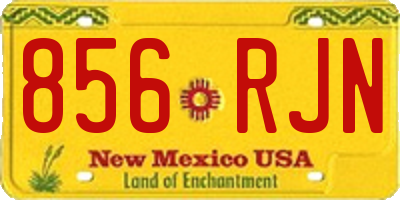 NM license plate 856RJN