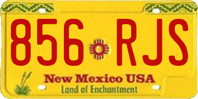 NM license plate 856RJS