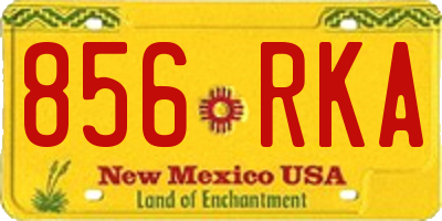 NM license plate 856RKA