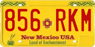 NM license plate 856RKM