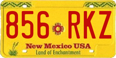 NM license plate 856RKZ
