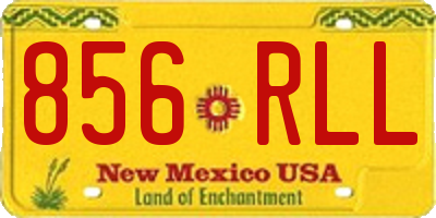 NM license plate 856RLL