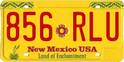 NM license plate 856RLU