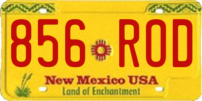 NM license plate 856ROD