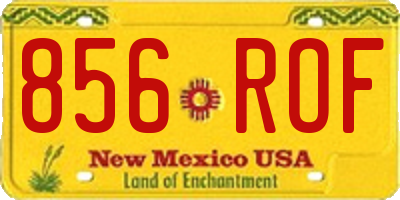NM license plate 856ROF