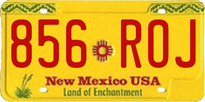 NM license plate 856ROJ