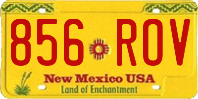 NM license plate 856ROV