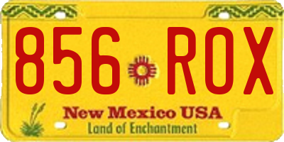 NM license plate 856ROX