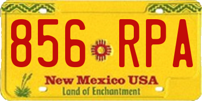 NM license plate 856RPA
