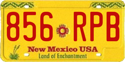 NM license plate 856RPB