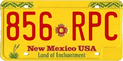 NM license plate 856RPC