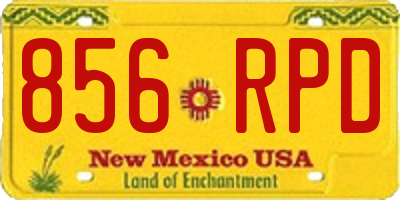 NM license plate 856RPD