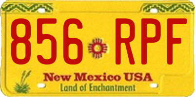 NM license plate 856RPF